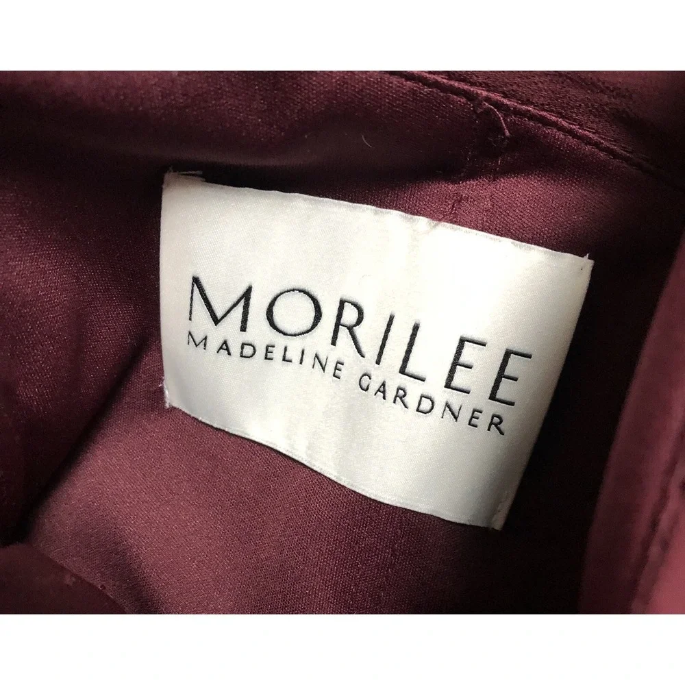 Morilee Chiffon Evening Gown 6 Burgundy Bridesmaid Prom Formal Fairy Whimsigoth - Picture 10 of 12